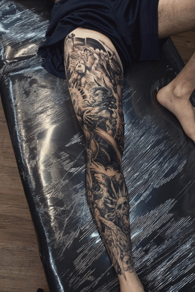 30 Leg Tattoo for Men: Bold Designs That Level Up Your Style